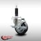 Service Caster 3.5'' SS Thermoplastic Rubber Swivel 1'' Expanding Stem Caster with Brake SCC-SSEX20S3514-TPRB-TLB-1 - alternate 4